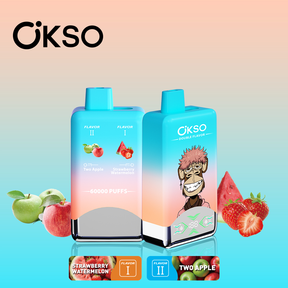 OKSO Double Flavor 60000 60K Puffs Double Taste LED Display Disposable Vape(Box of 10)