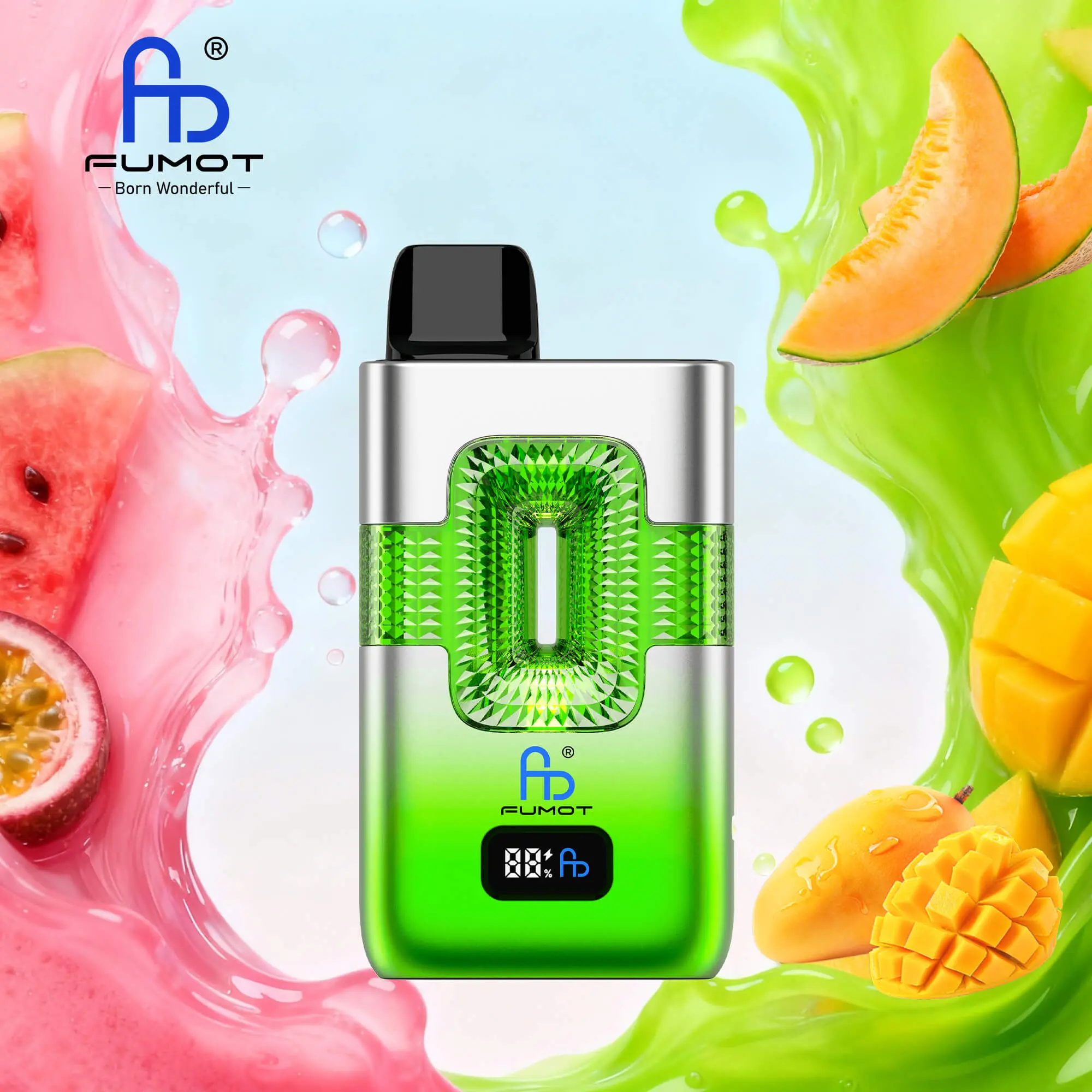 【New Arrive】Fumot RANDM ECO 2in1 50000 50K Puffs Double Flavors Smart Display Original Rechargeable Disposable Vape