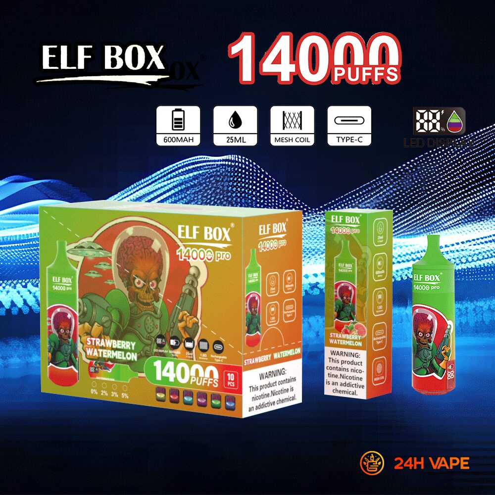 ELF BOX RGB 14000 Pro Original LED Display Edition 14000 Puffs Disposable Vape Pen(Box of 10)