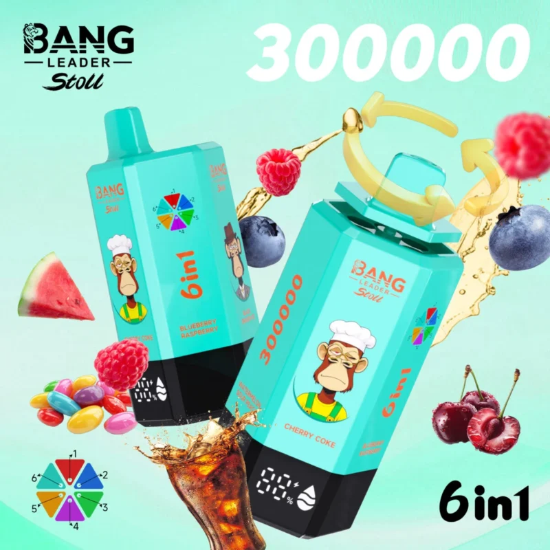 Bang Leader Stoll 300K – 6 in 1 Flavors Disposable Vape | 300,000 Puffs
