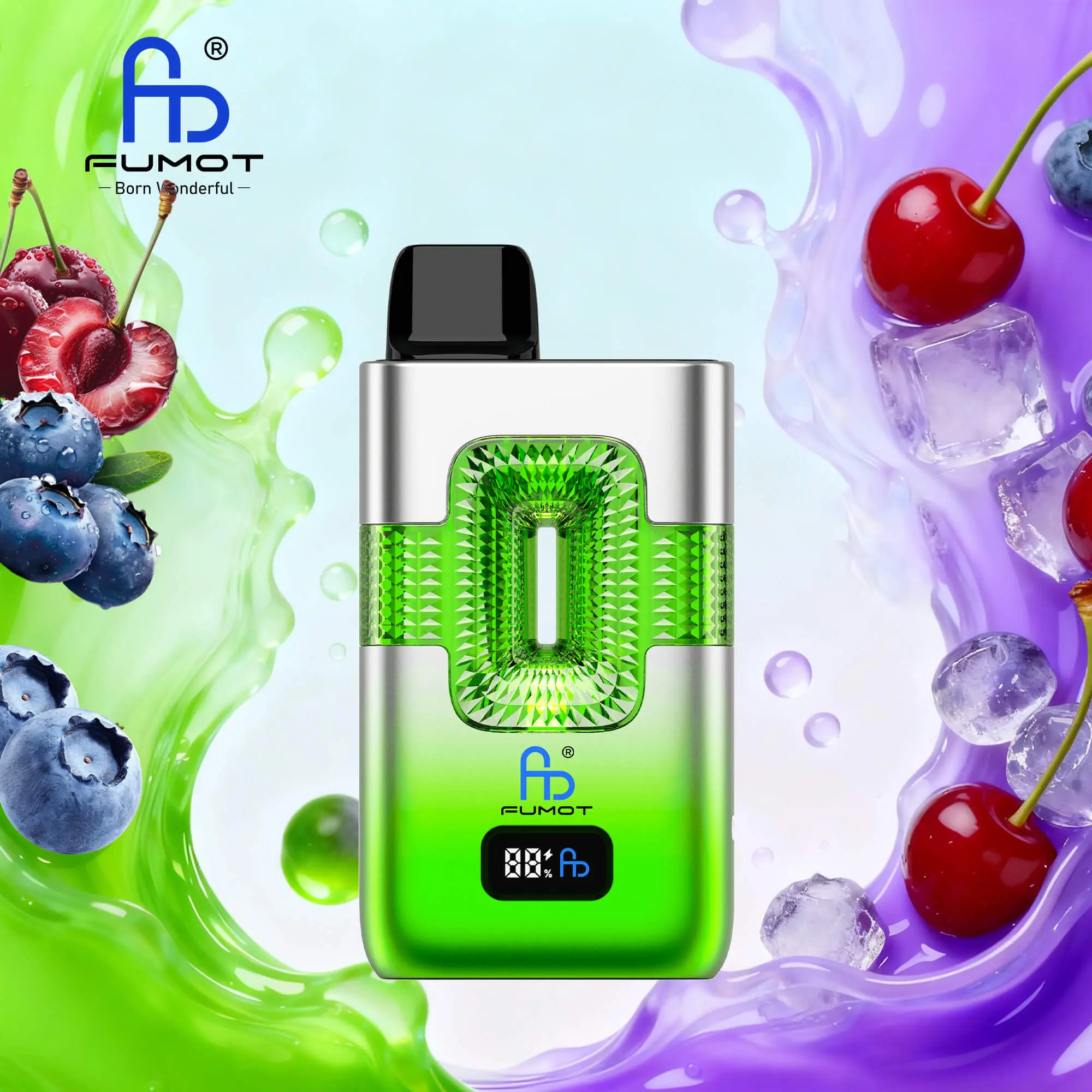 【New Arrive】Fumot RANDM ECO 2in1 50000 50K Puffs Double Flavors Smart Display Original Rechargeable Disposable Vape