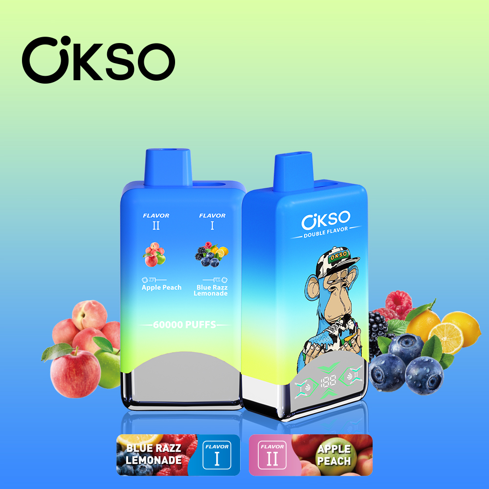 OKSO Double Flavor 60000 60K Puffs Double Taste LED Display Disposable Vape(Box of 10)