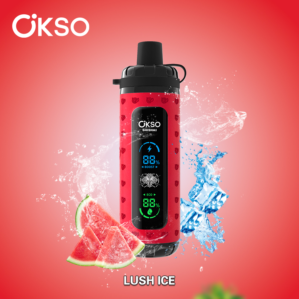 OKSO ShiSha Max 40000 40K Puffs Newest LED Display Leather Disposable Vape Pen(Box of 10)