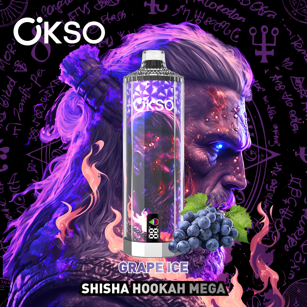 OKSO Shisha Hookah Mega 50000 50K Puffs Latest Original LED Display Disposable Vape Pen(Box of 10)