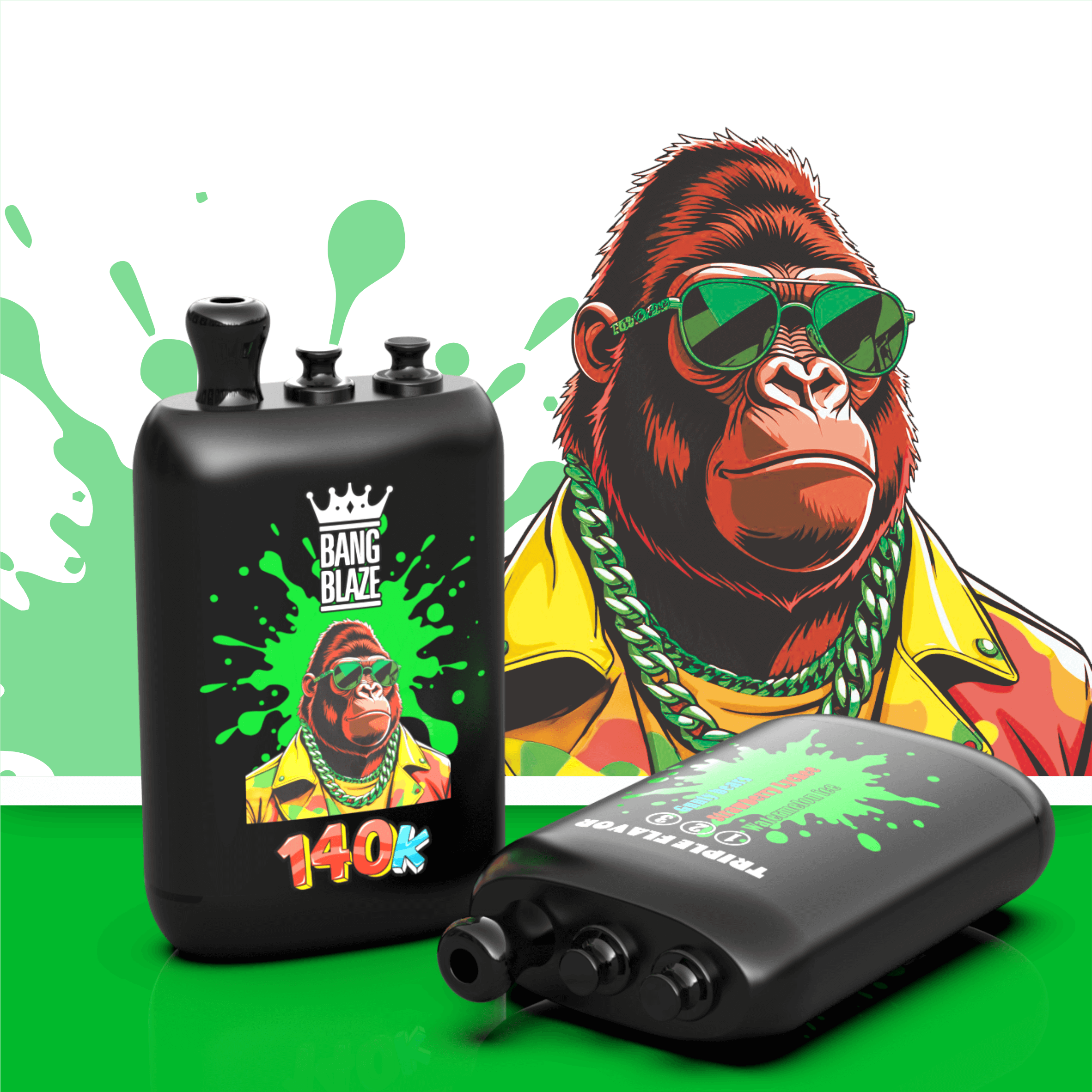 【New Arrive】Bang Blaze 140000 140K Puffs 3 in 1 Flavors Original Rechargeable Disposable Vape