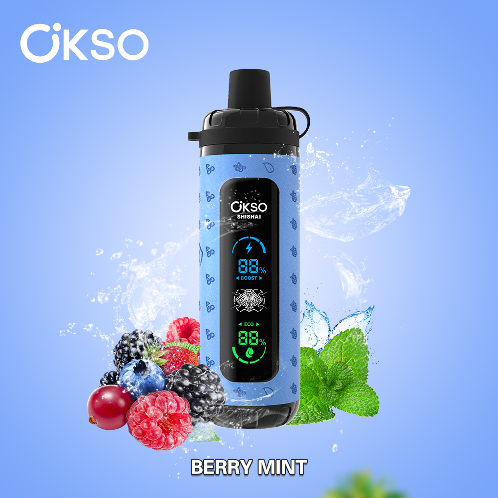 OKSO ShiSha Max 40000 40K Puffs Newest LED Display Leather Disposable Vape Pen(Box of 10)