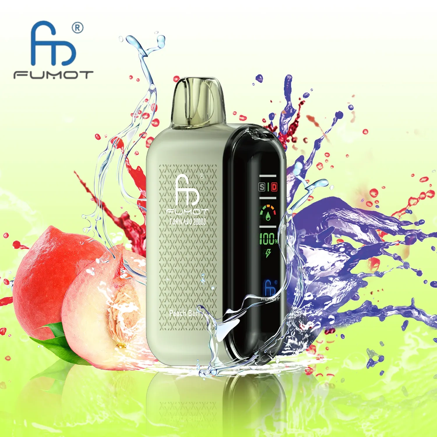 Fumot Tornado 20000 20K Puffs Vape Dual Mesh LED Display Disposable Vape