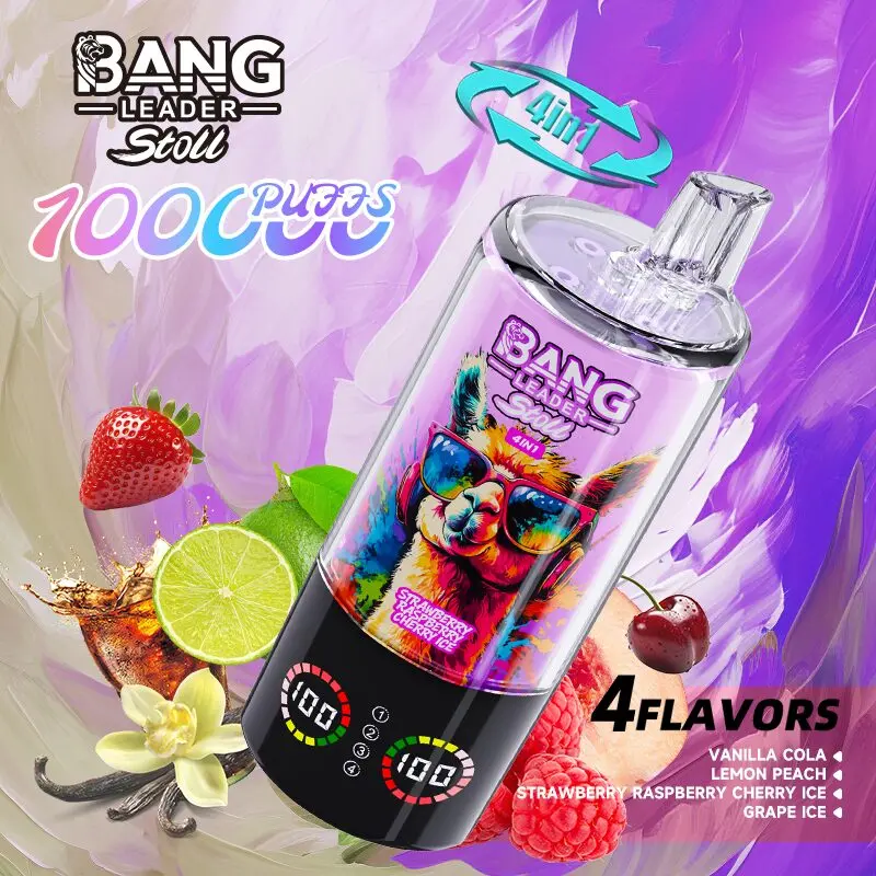 【New Arrive】Bang Leader Stoll 100K 100000 Puffs 4 in 1 Flavors & Quad Mesh Coil LED Display Disposable Vape
