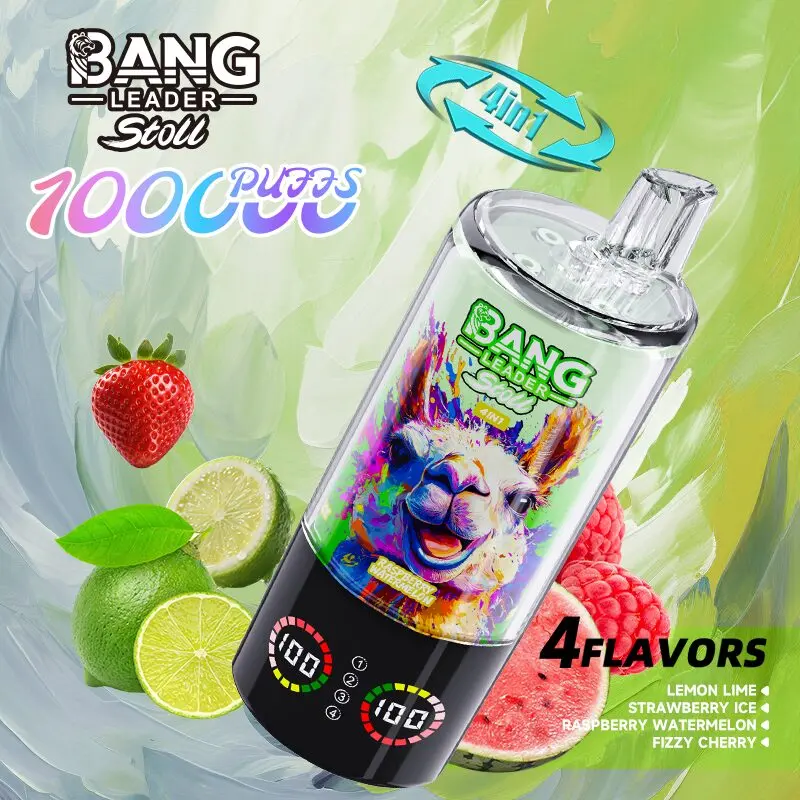 【New Arrive】Bang Leader Stoll 100K 100000 Puffs 4 in 1 Flavors & Quad Mesh Coil LED Display Disposable Vape