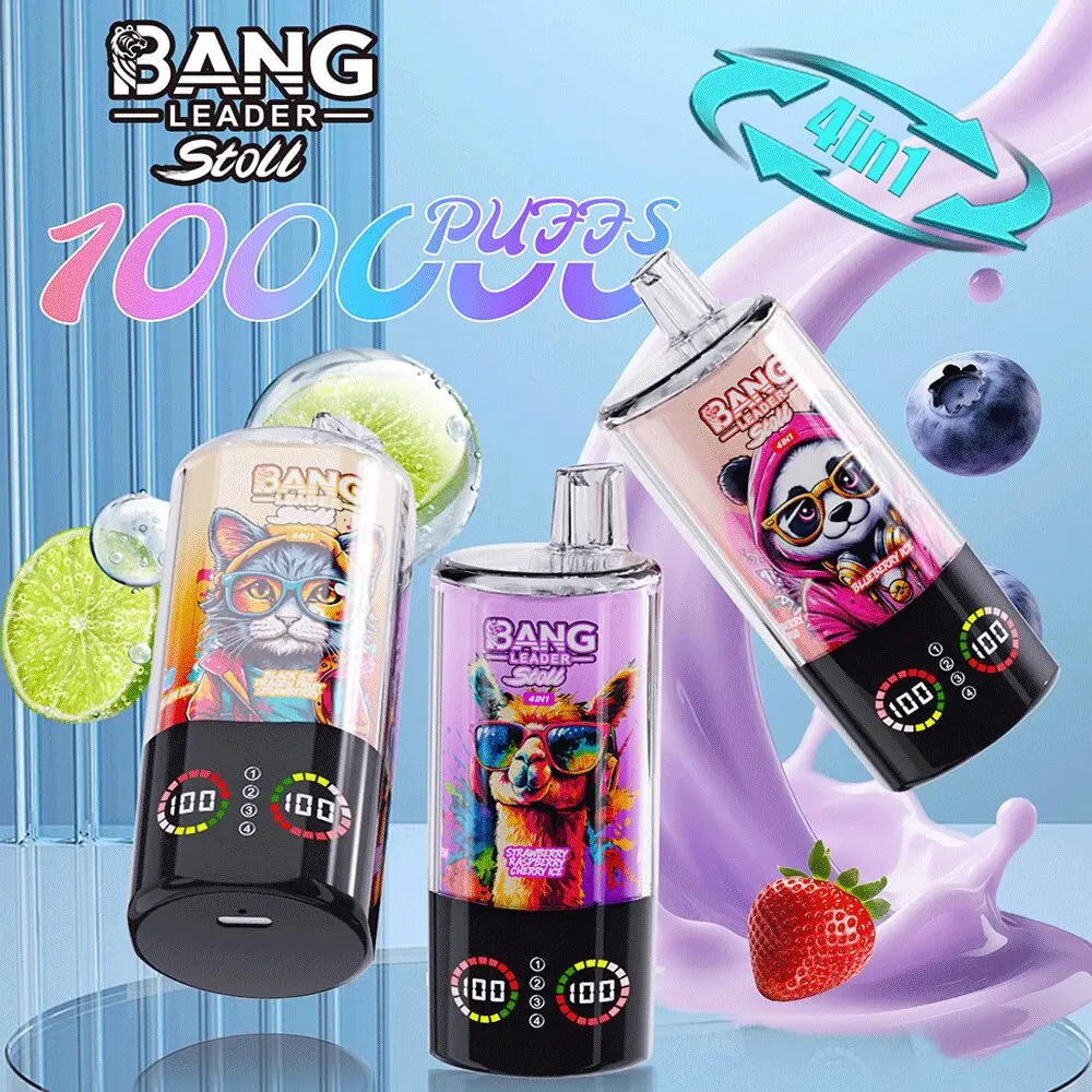 【New Arrive】Bang Leader Stoll 100K 100000 Puffs 4 in 1 Flavors & Quad Mesh Coil LED Display Disposable Vape