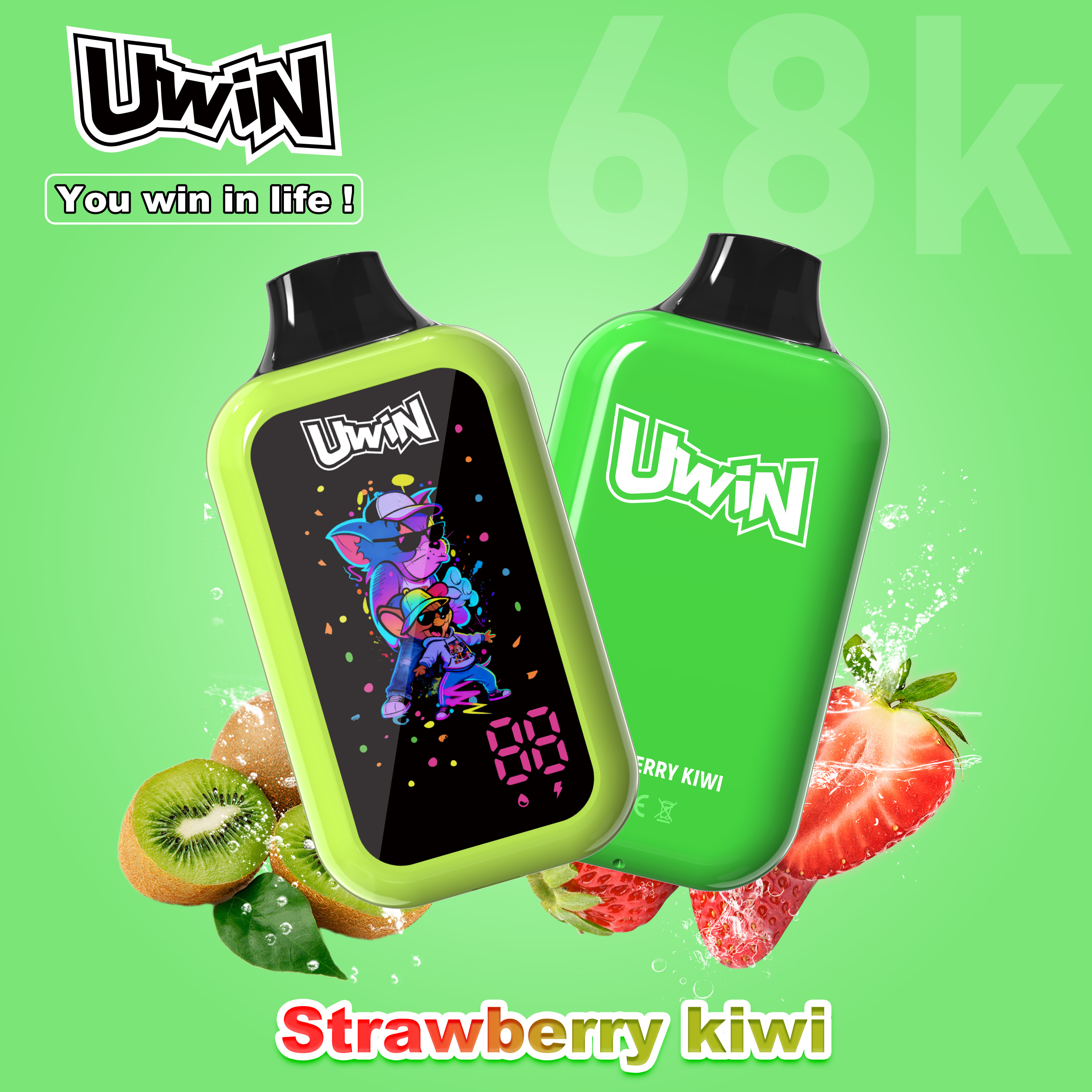 Uwin digital box 68K Puffs | 0% 2% 3% 5%