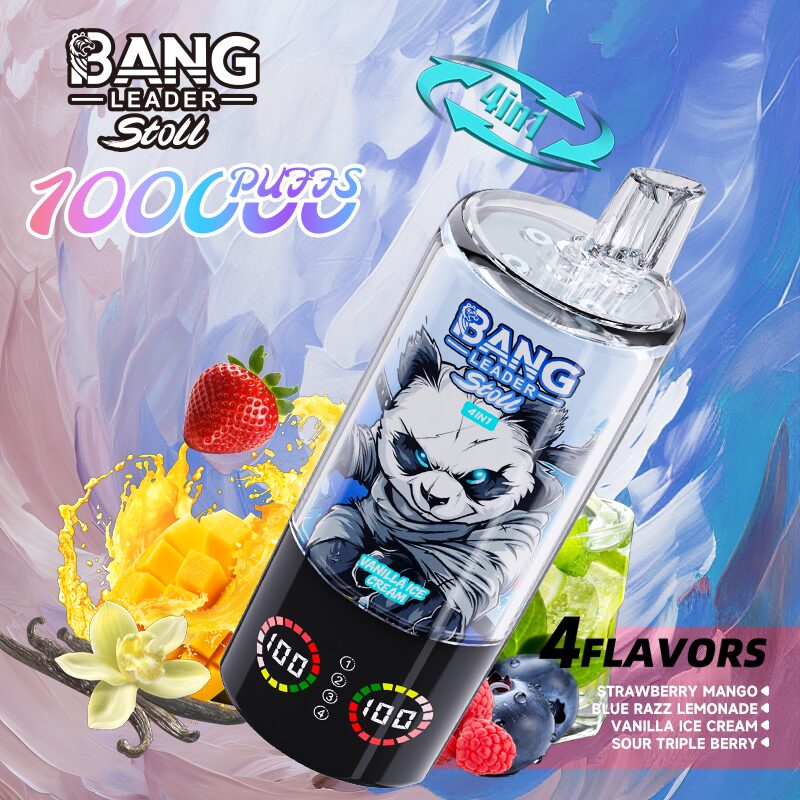 【New Arrive】Bang Leader Stoll 100K 100000 Puffs 4 in 1 Flavors & Quad Mesh Coil LED Display Disposable Vape