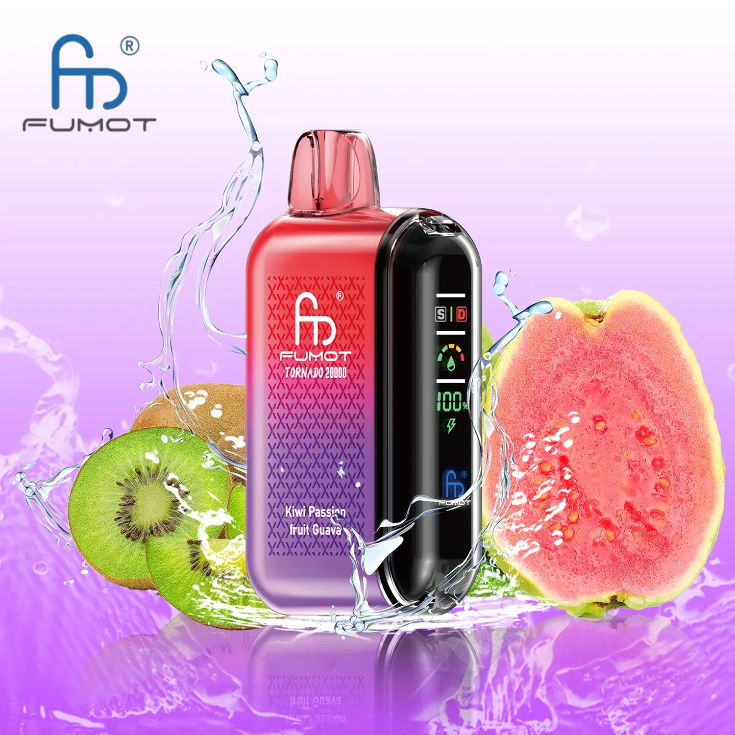 Fumot Tornado 20000 20K Puffs Vape Dual Mesh LED Display Disposable Vape
