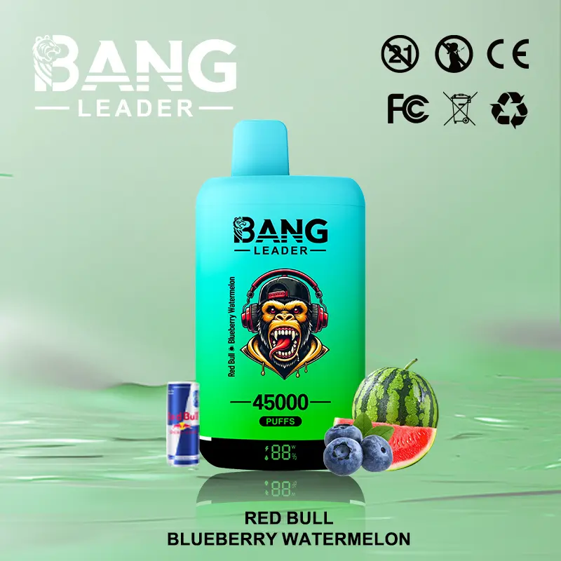 Bang Leader 45000 45K Puffs 2% 3% 5% Nicotine Double Taste LED Display Disposable Vape(Box of 3)