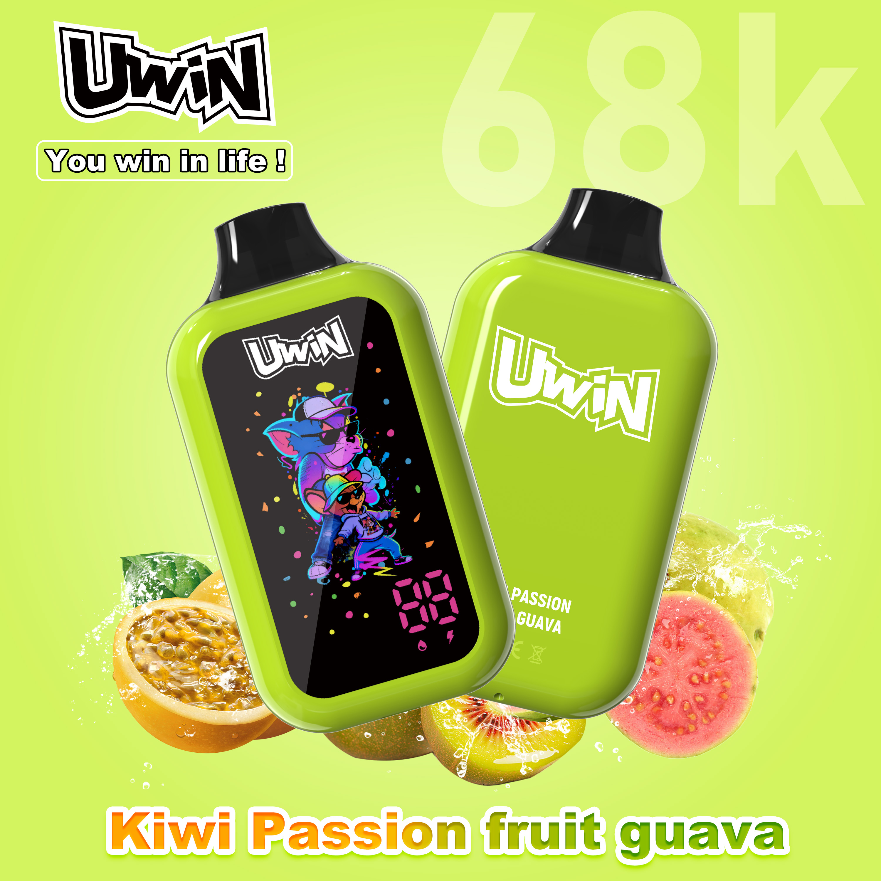 Uwin digital box 68K Puffs | 0% 2% 3% 5%