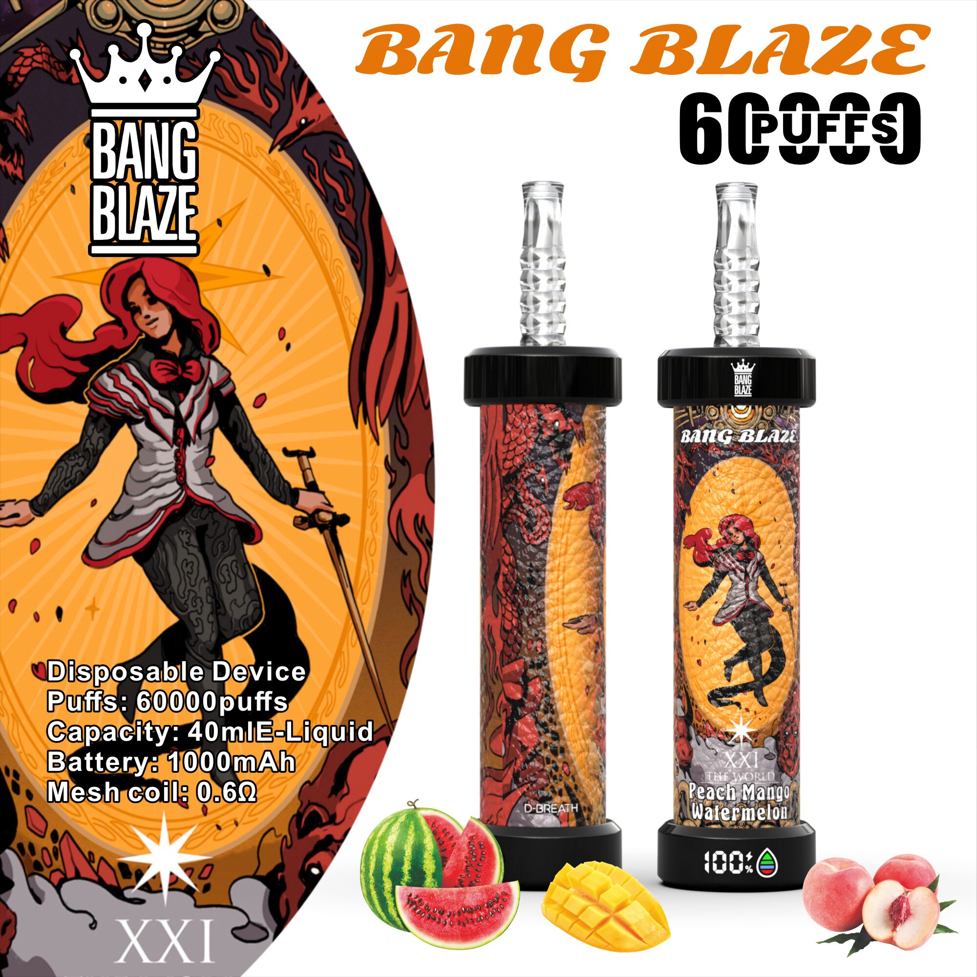 Bang Blaze 60k 60000 Puffs Latest Original LCD Display Disposable Vape