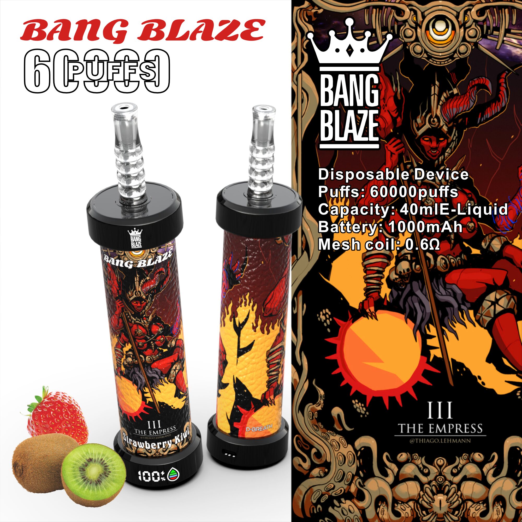 Bang Blaze 60k 60000 Puffs Latest Original LCD Display Disposable Vape