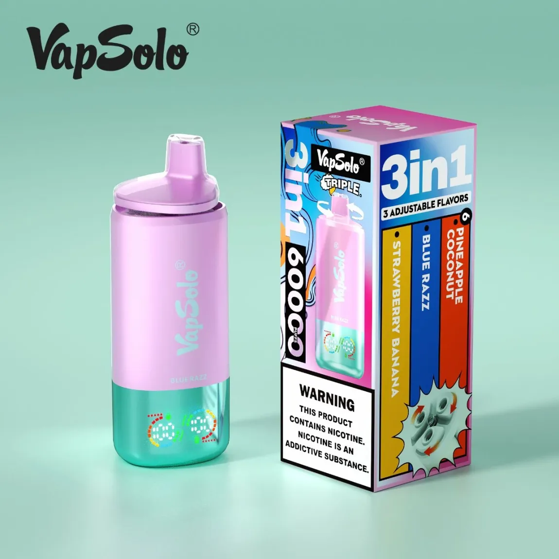 【New Arrive】TRIPLE PRO - Vapsolo 60000 PUFFS