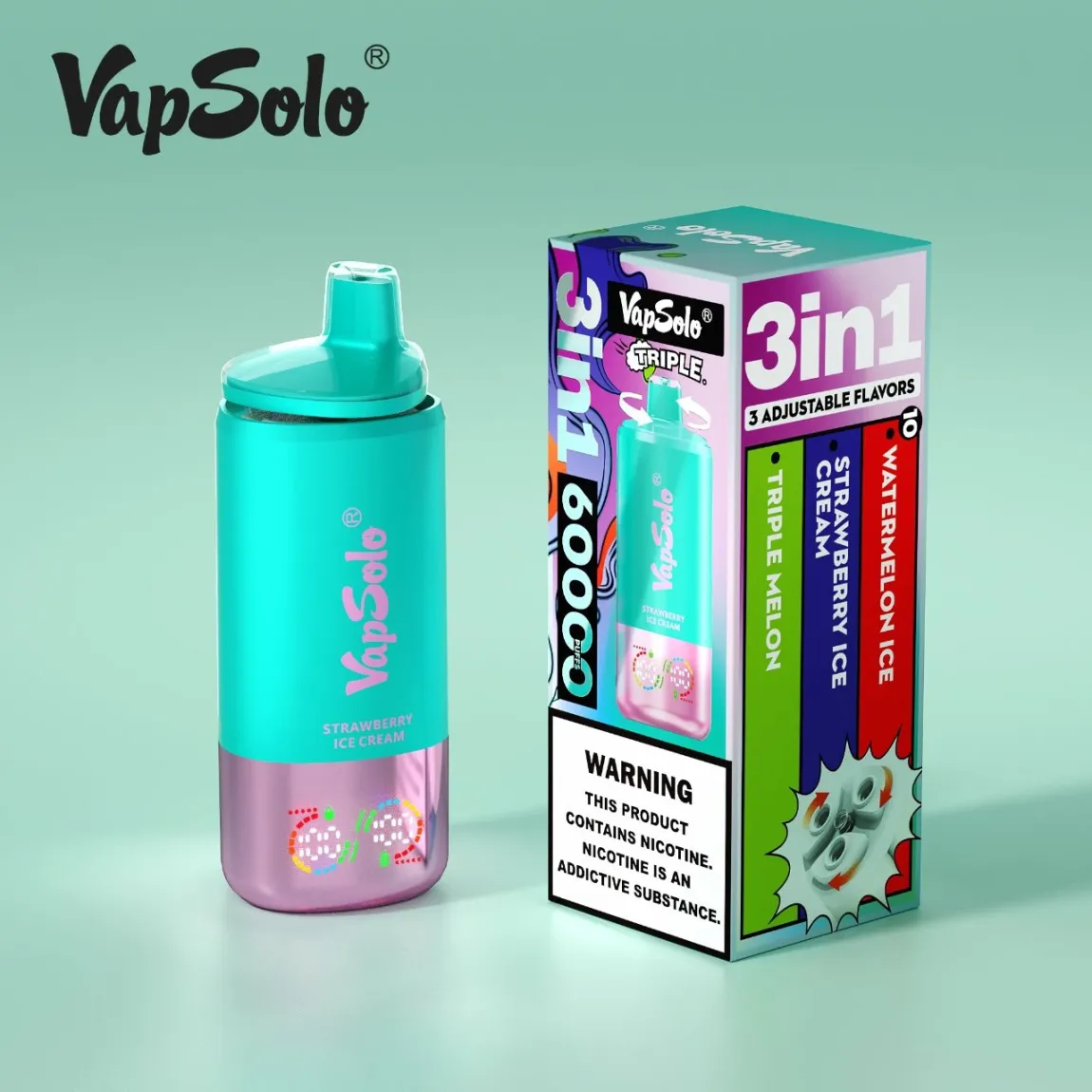 【New Arrive】TRIPLE PRO - Vapsolo 60000 PUFFS