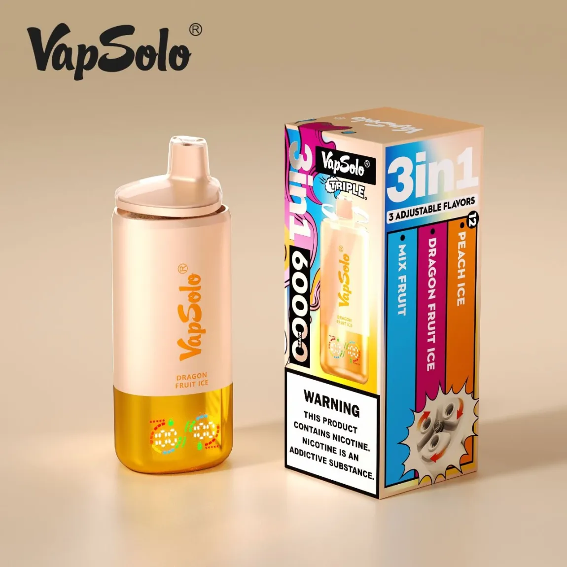 【New Arrive】TRIPLE PRO - Vapsolo 60000 PUFFS