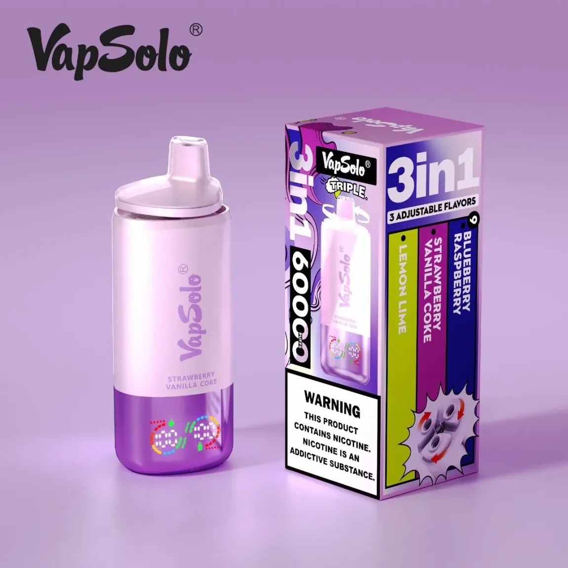 【New Arrive】TRIPLE PRO - Vapsolo 60000 PUFFS
