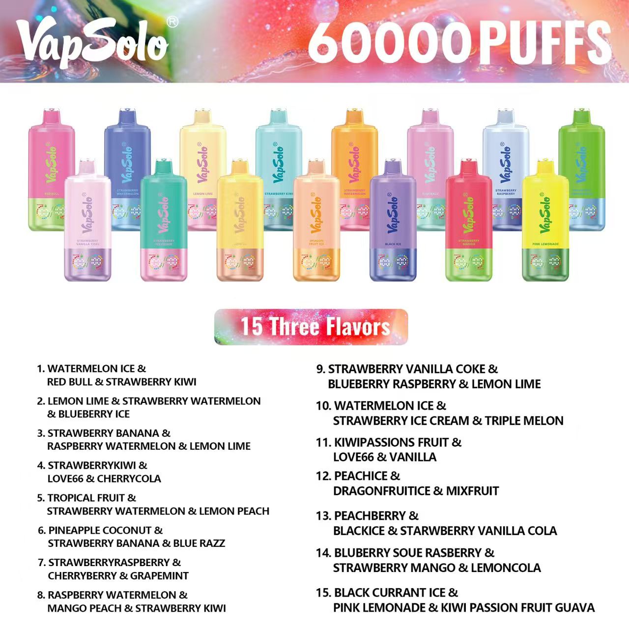 【New Arrive】TRIPLE PRO - Vapsolo 60000 PUFFS