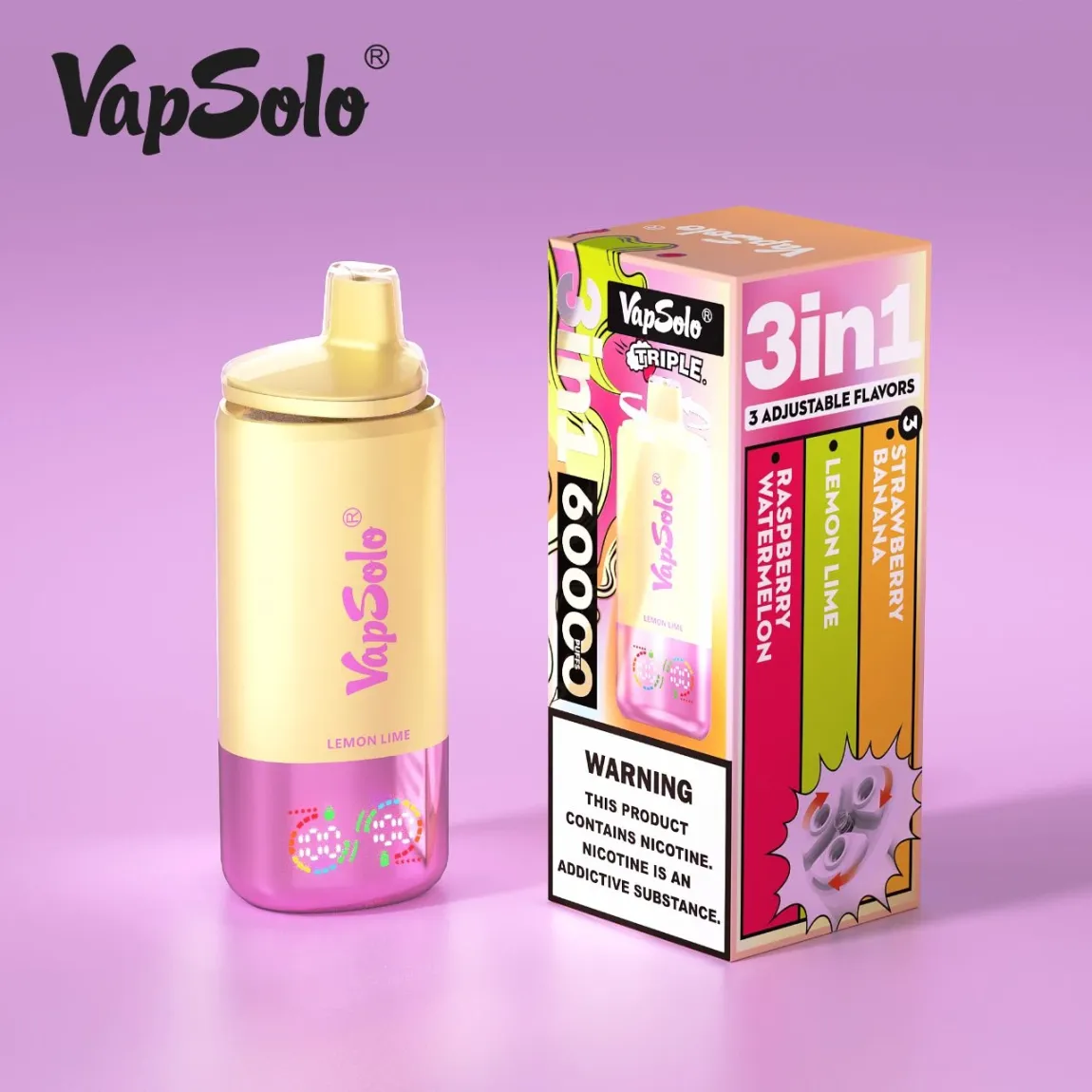 【New Arrive】TRIPLE PRO - Vapsolo 60000 PUFFS